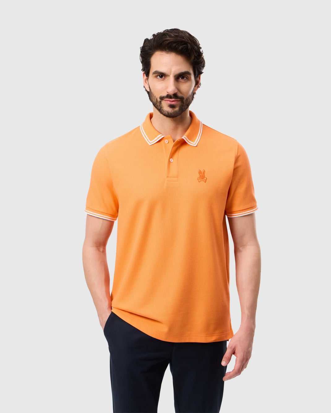 Polos Psycho Bunny Belton Pique Polo Rose Homme | HYV-10522790